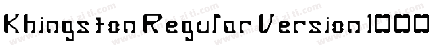 Khingston Regular Version 1000字体转换